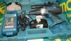 Makita 8444D drill - 2 batteries, charger