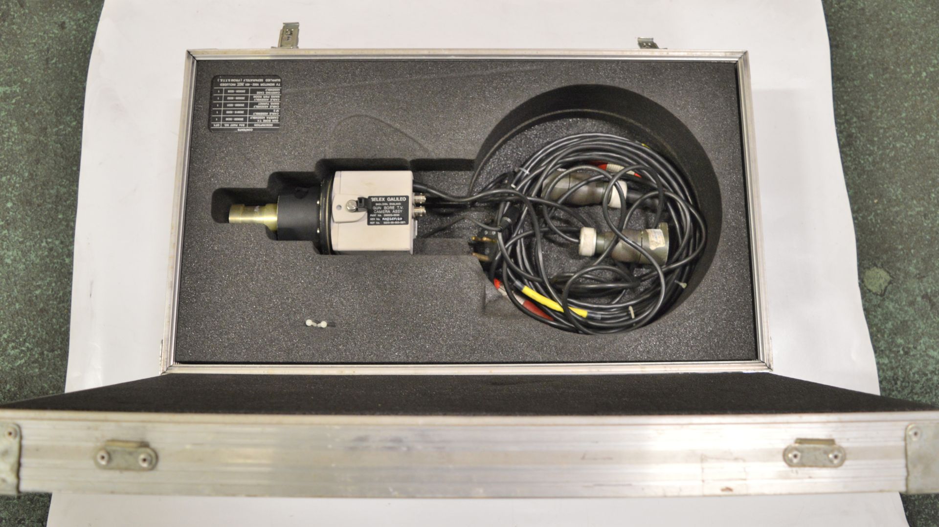 Selex Galileo Gun BoreTV Camera Assembly in Case.