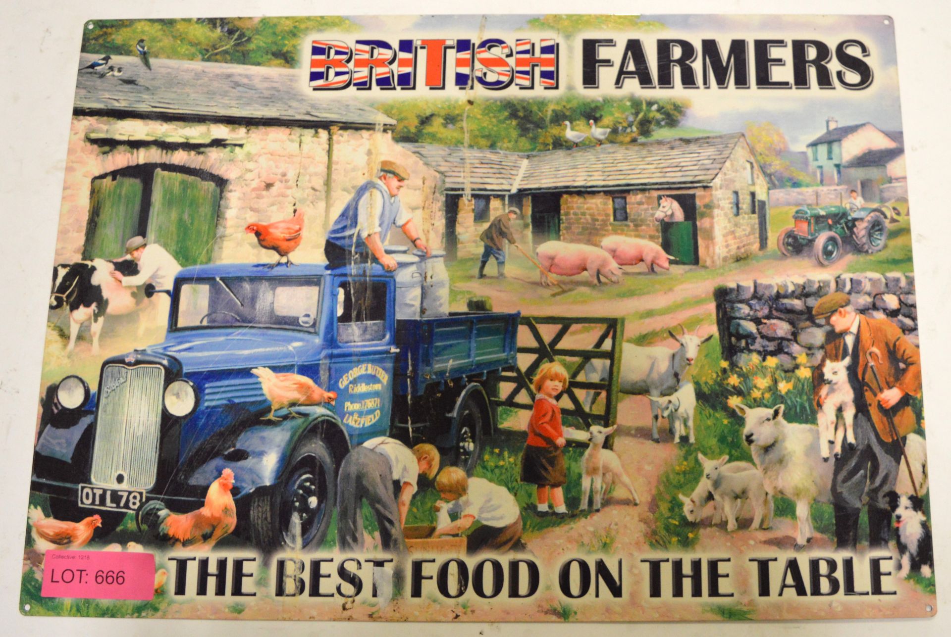 Tin Sign 700 x 500 - British Farmers
