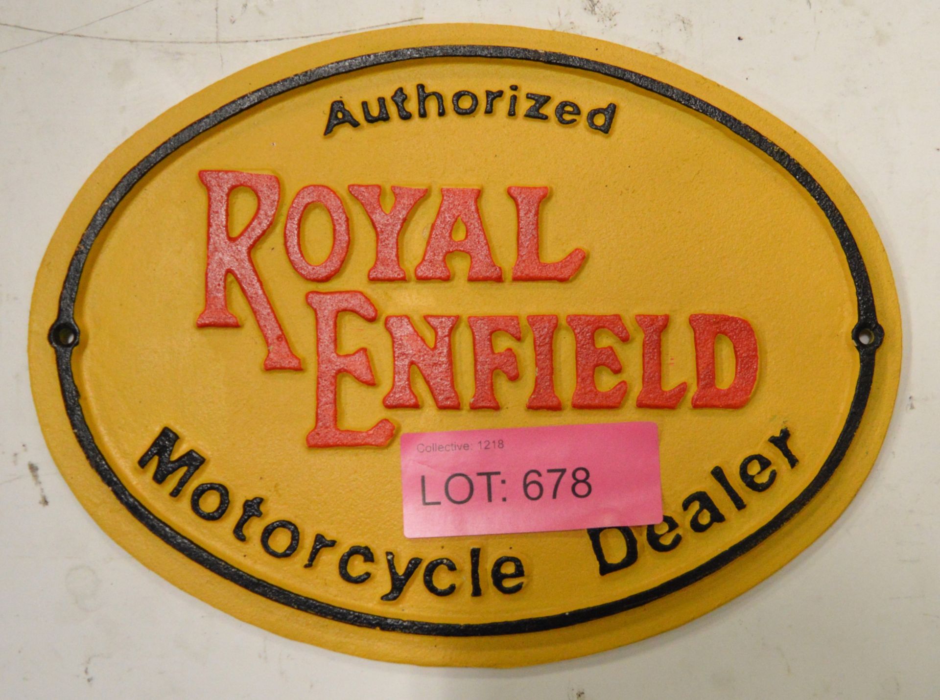 Cast Sign - Royal Enfield - 305mm wide.