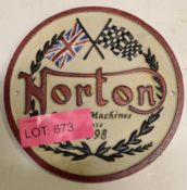 Cast Sign - Norton - 220mm.