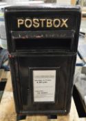 Garden Ornament - Black Post box