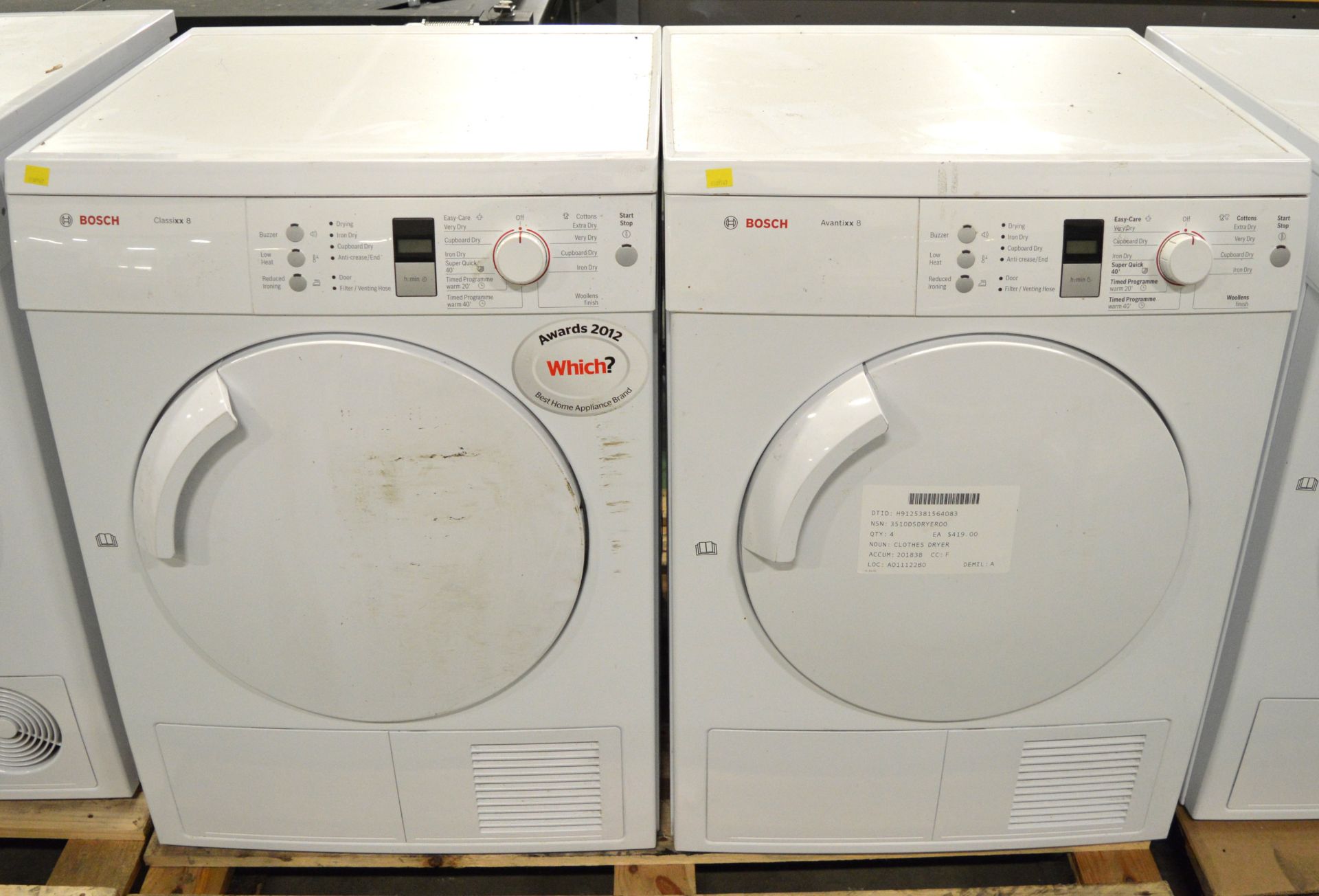 Bosch Avantixx 8 & Classixx 8 Clothes Dryers.