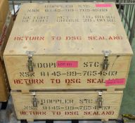 2x Wooden Packing Cases 530 x 480 x 200mm.
