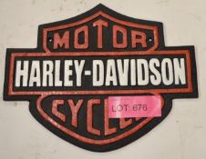 Cast Sign - Harley Davidson - 330mm wide.