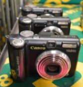 3x Canon PowerShot A640 Digital Cameras - Not Tested.