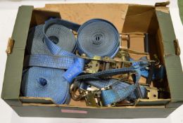 Tie Down Heavy duty Straps & Ratchets - Blue