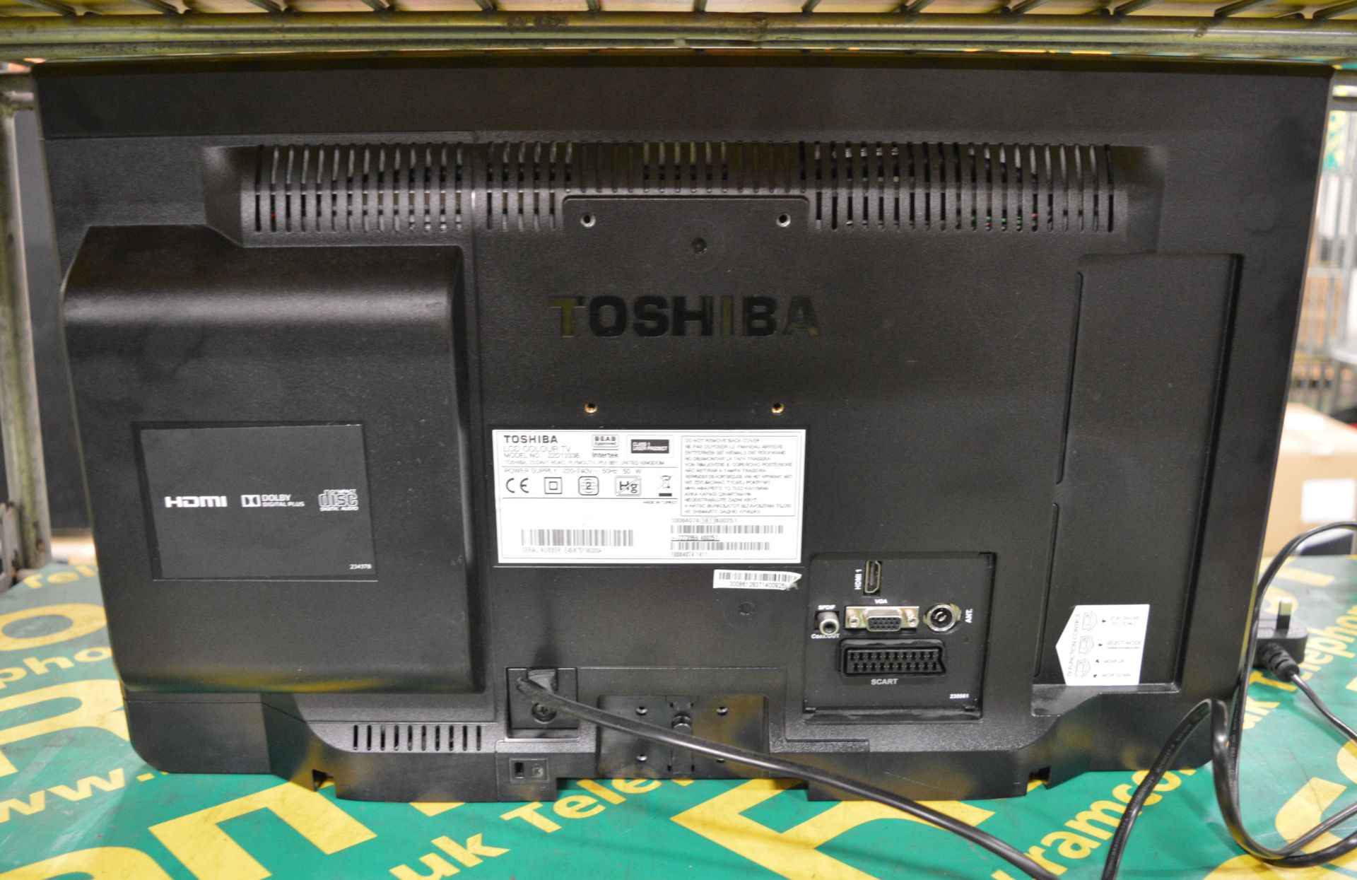 Toshiba 22D1333B Monitor serial E45W75Y96 300A1 - no stand - Image 2 of 2