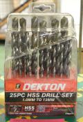 Dekton HSS Drill Set 1 to 13mm - 25 pcs.