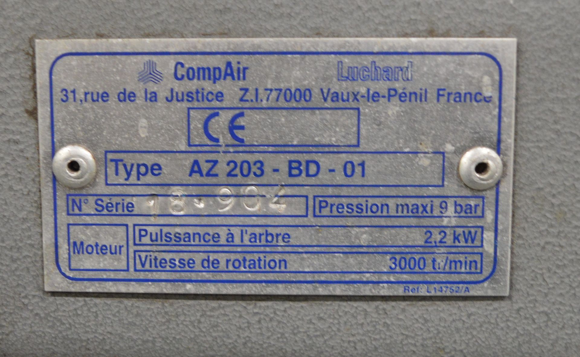 Compair Luchard Air Compressor. - Image 2 of 2
