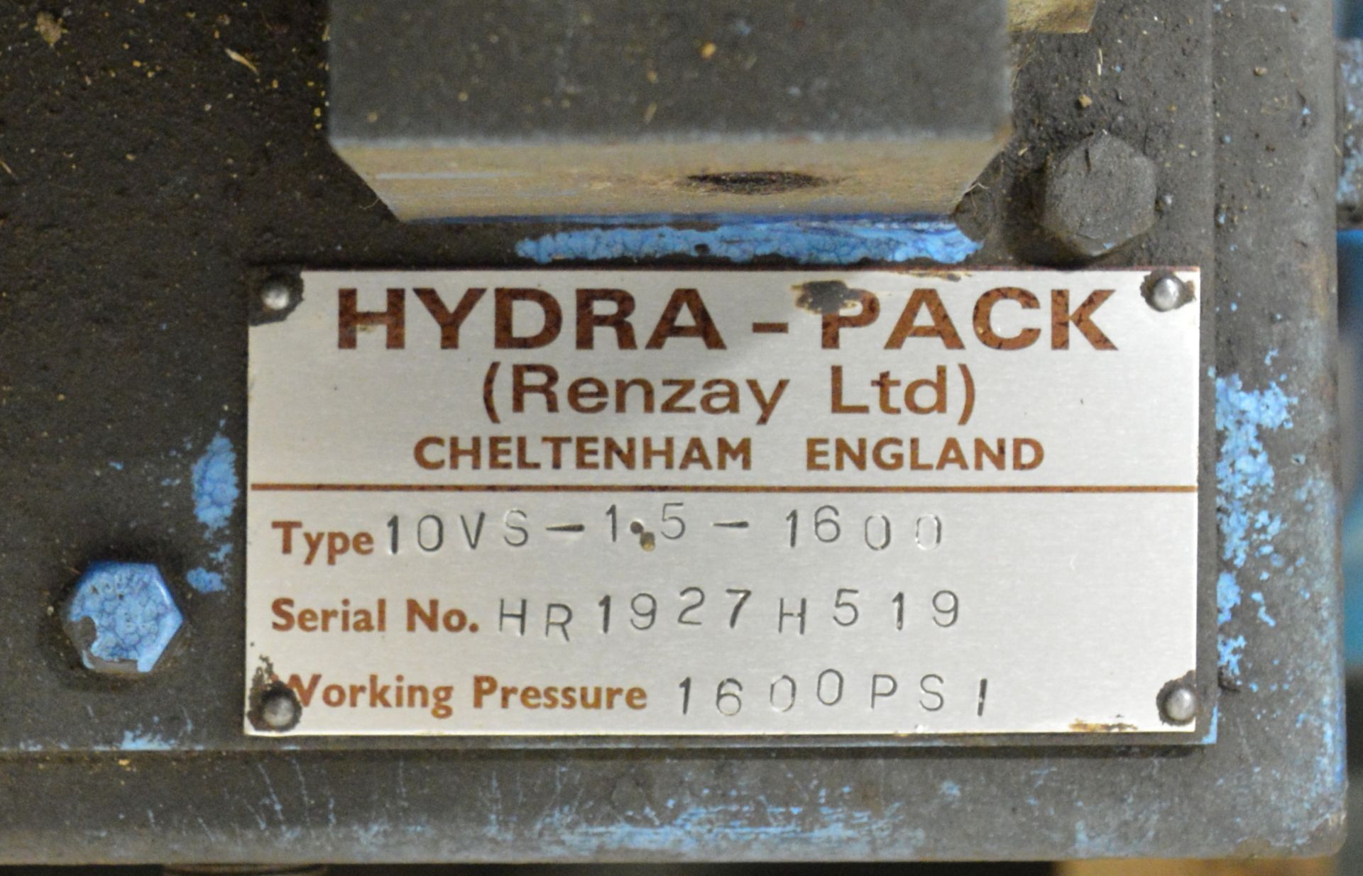 Fawcett Eng Hydra-Cushion HC200/1A - Hydra-Pak 10VS-1.5-1600. - Image 3 of 4