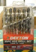 Dekton HSS Drill Set 1 to 13mm - 25 pcs.