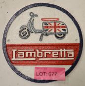 Cast Sign - Lambretta - 240mm.