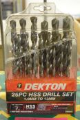 Dekton HSS Drill Set 1 to 13mm - 25 pcs.