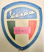 Cast Sign - Vespa - 220mm wide.