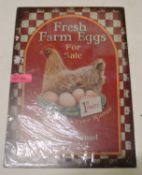 Tin Sign 700 x 500 - Fresh Fame Eggs