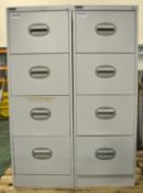 2x 4 Drawer Filing Cabinets.