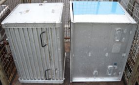 Aluminium Containers 700 x 480 x 480mm & 700 x 520 x 530mm.