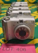 5x Canon PowerShot A520 Digital Cameras - Not Tested.