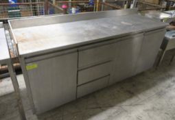 Stainless steel preparation & storage cabinet