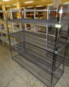 Kitchen storage racking 4 Tier. Dimensions: 150 x 60 x 164cm (LxDxH)