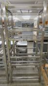 3x Stainless steel oven stands/frames - Dimensions: 84x67x66cm (LxDxH)