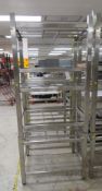 3x Stainless steel oven stands/frames - Dimensions: 84x67x66cm (LxDxH)