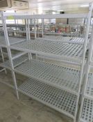 Kitchen storage racking 4 Tier. Dimensions: 121 x 68 x 173cm (LxDxH)