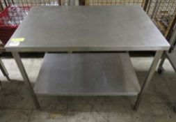 Stainless steel preparation table - 110 x 70 x 85cm (LxDxH)