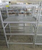 Kitchen storage racking 4 Tier. Dimensions: 103x 68 x 173cm (LxDxH)