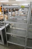 Kitchen storage racking 4 Tier. Dimensions: 77 x 37 x 173cm (LxDxH)