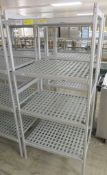 Kitchen storage racking 4 Tier. Dimensions: 77 x 68 x 173cm (LxDxH)