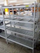 Kitchen storage racking 4 Tier. Dimensions: 121 x 37 x 173cm (LxDxH)