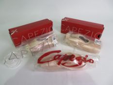 9 X PAIRS OF CAPEZIO POINTE SHOES; VARIOUS STYLES/SIZES; PINK; SOME BOXED