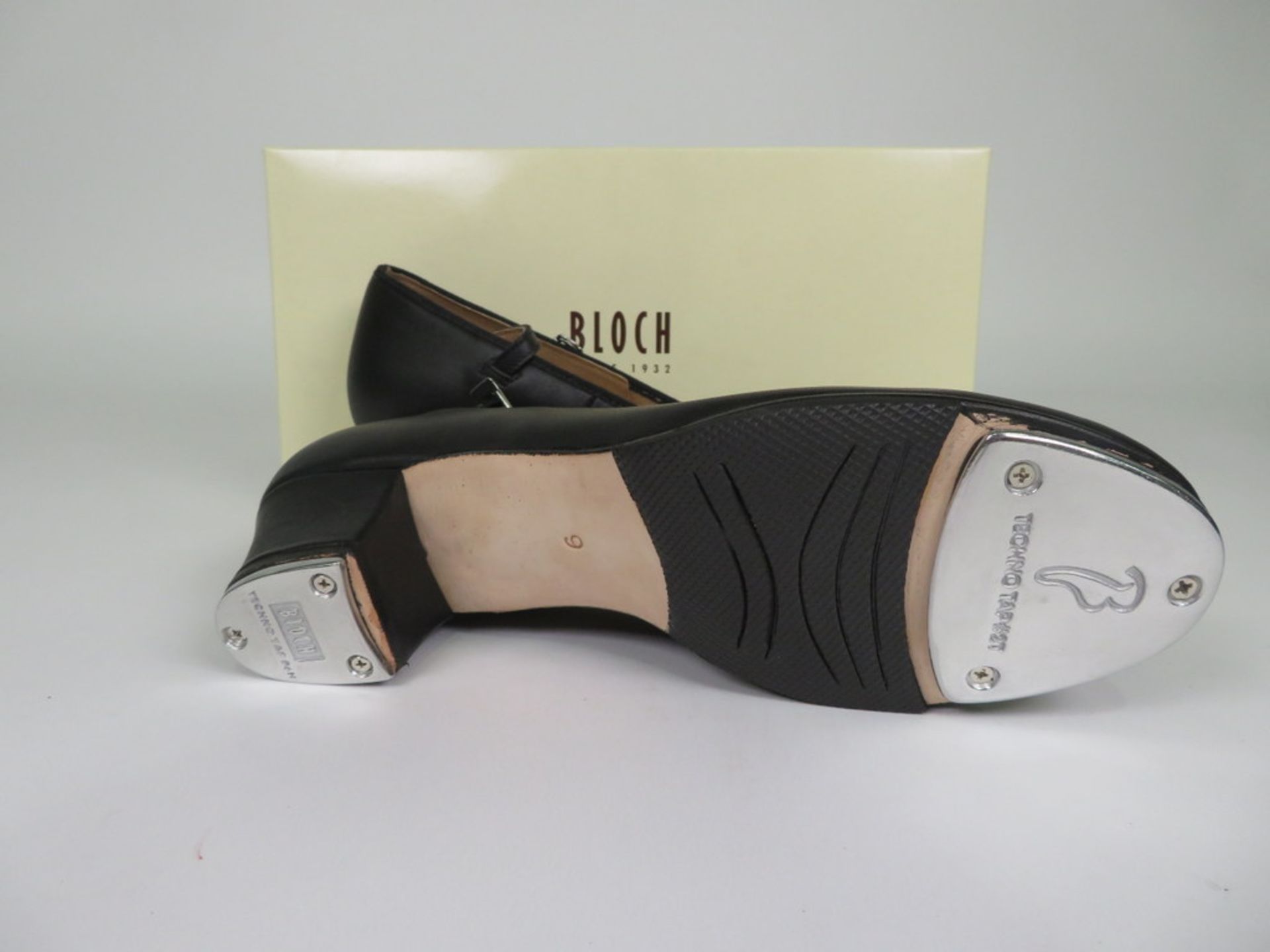 6 X PAIRS OF BLOCH SHOW-TAPPER WOMENS TAP SHOES; SO323L; BLACK; SIZE 9; BOXED - Image 2 of 3