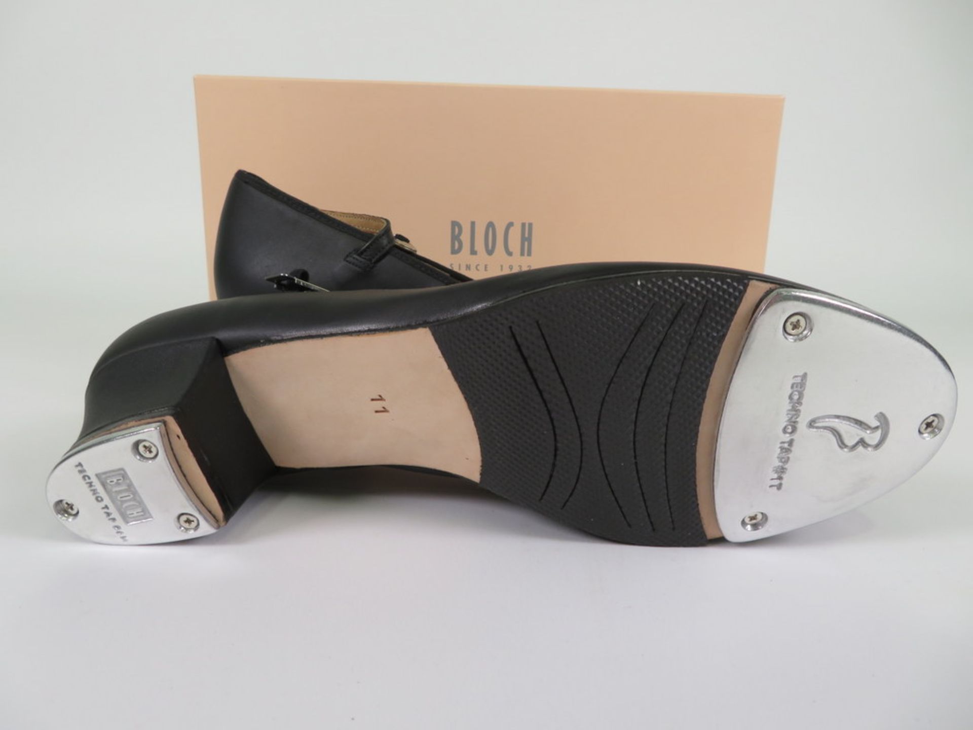 6 X PAIRS OF BLOCH SHOW-TAPPER WOMENS TAP SHOES; SO323L; BLACK; SIZE 11; BOXED - Image 2 of 3