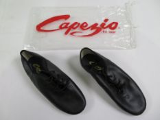 23 X PAIRS OF CAPEZIO LACE UP OXFORD JAZZ SHOES; EJ1; BLACK; VARIOUS SIZES