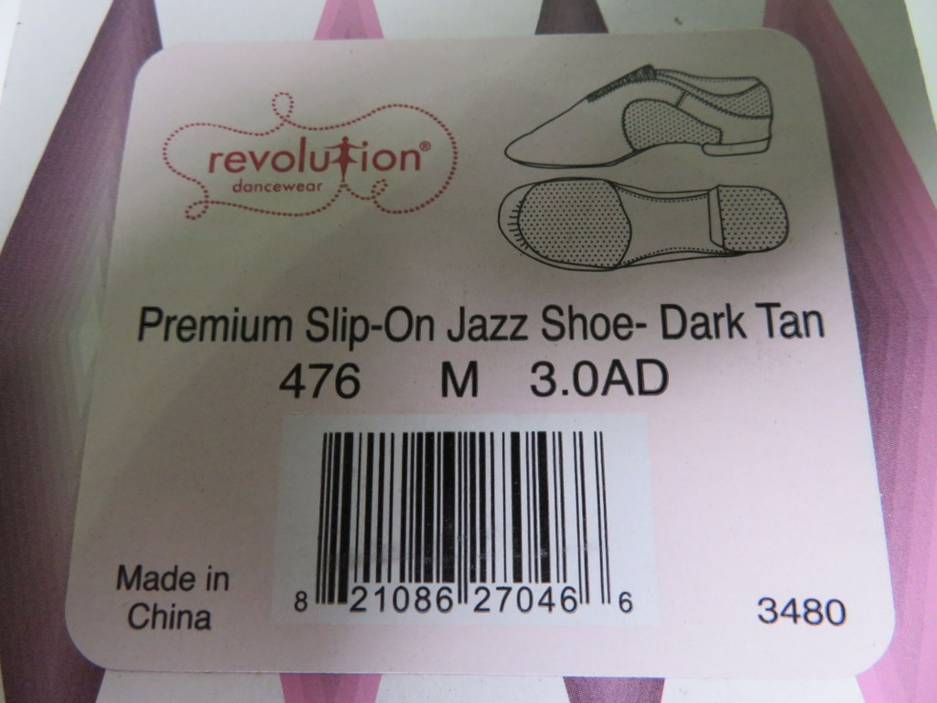 12 X PAIRS OF REVOLUTION DANCEWEAR PREMIUM SLIP-ON JAZZ SHOES - Image 2 of 3