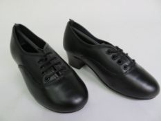 43 X PAIRS OF OXFORD LACE UP DANCE SHOES; BLACK; SIZE L12