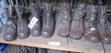 2x Bates British Army Desert Boot - Size 9 & YDS Brown Military Boots - Size 9 & 11