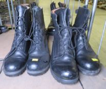 4x Black Drill Boots - Size 10