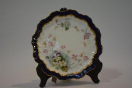 An Edwardian hand-painted dessert plate for the Caledonian Station Hotel, Edinburgh, decorated