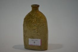 A Stephen Green, Lambeth "Mr & Mrs Caudle" stoneware spirit flask, c. 1840 moulded to the reverse