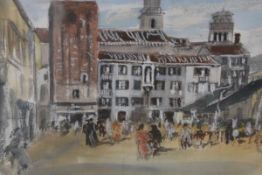 James Miller R.S.A., R.S.W., (Scottish 1893-1987), Piazza Santa Margarita, Venice, signed, titled in