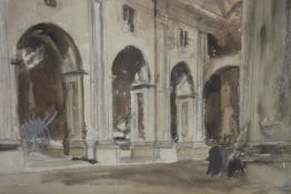 James Miller R.S.A., R.S.W., (Scottish 1893-1987), Courtyard, Tarragona (Spain), signed, titled in