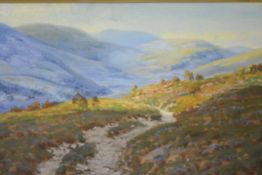 George Melvin Rennie (1874-1953), "Evening on the Braemar Hills", titled and signed verso, oil on