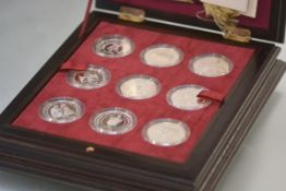 A Royal Mint Queen Elizabeth II 40th Anniversary of The Coronation silver proof coin set, eighteen