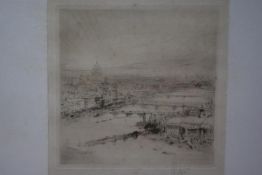 After William Walcot R.B.A., R.E. (1874-1943), A Panoramic View of London, etching, signed in