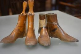 White Star Line interest: a pair of late 19th century bootmaker's oak lasts, of characteristic form,