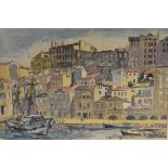 James Miller R.S.A., R.S.W. (Scottish, 1893-1987), A Continental Harbour, signed lower right,
